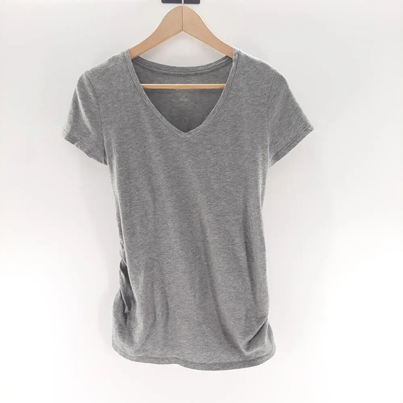 Ingrid & Isabel Womens Maternity V-Neck T-Shirt Size XS Gray V-neck - Picture 2 of 7